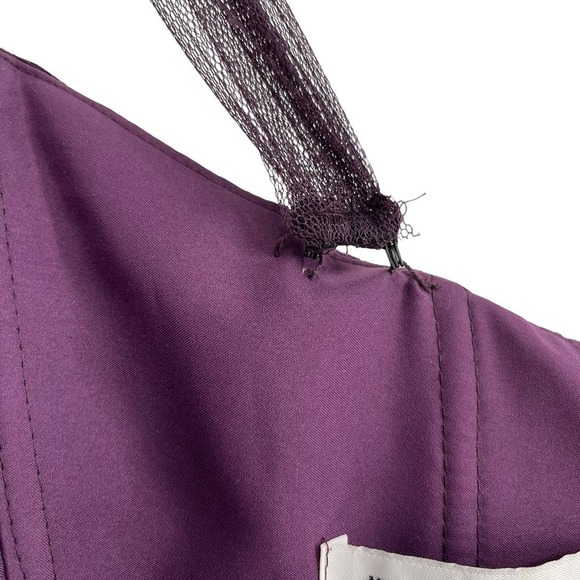 Vintage Formal Gown Jim Hjelm Occasions Purple Tulle‎ Dress Size 4 - Picture 16 of 16